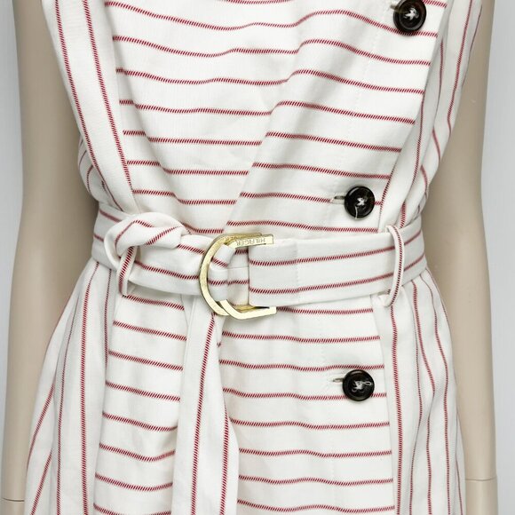 Tommy Hilfiger Preppy Marine Striped Red White Cotton Knee length Dress Size 10 - Picture 9 of 16
